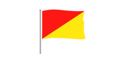 Red and Yellow Diagonal - Flag Factory