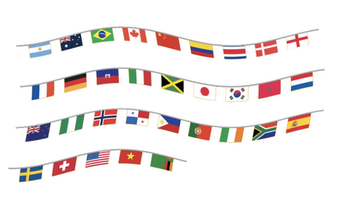 World Cup Teams Flag  Bunting 10M
