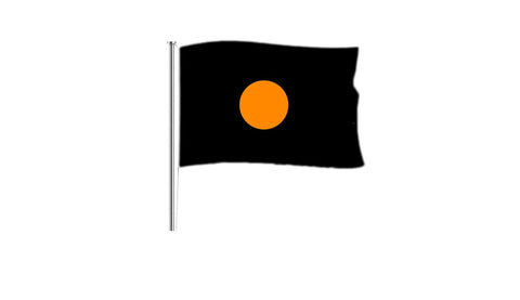 Black with Orange disc - Flag Factory